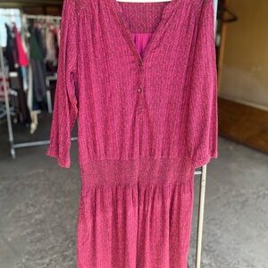 Prana Long Sleeve Pink Dress